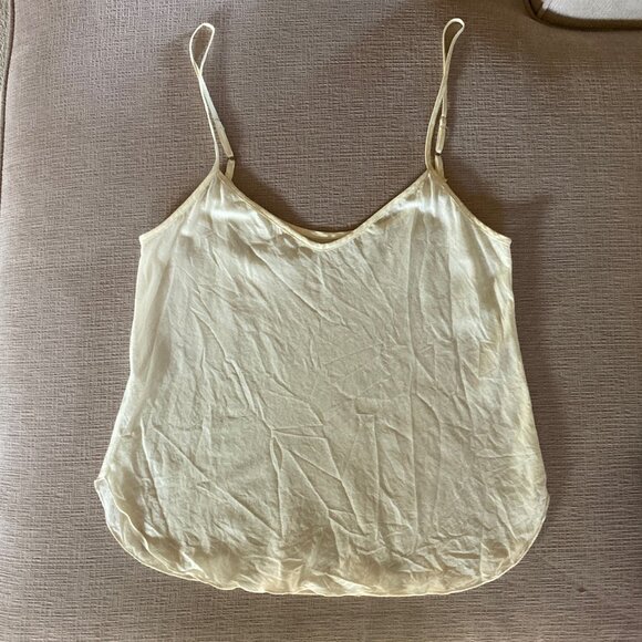 Elie Tahari Sleeveless Blouse with Camisole - Medium - Blue and Yellow Pattern - Picture 15 of 15